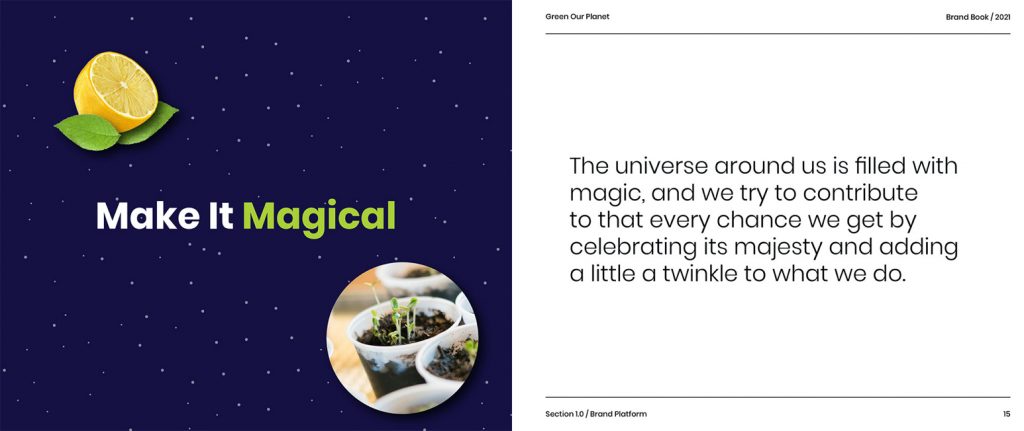 Green Our Planet Brand Book - Magic Page