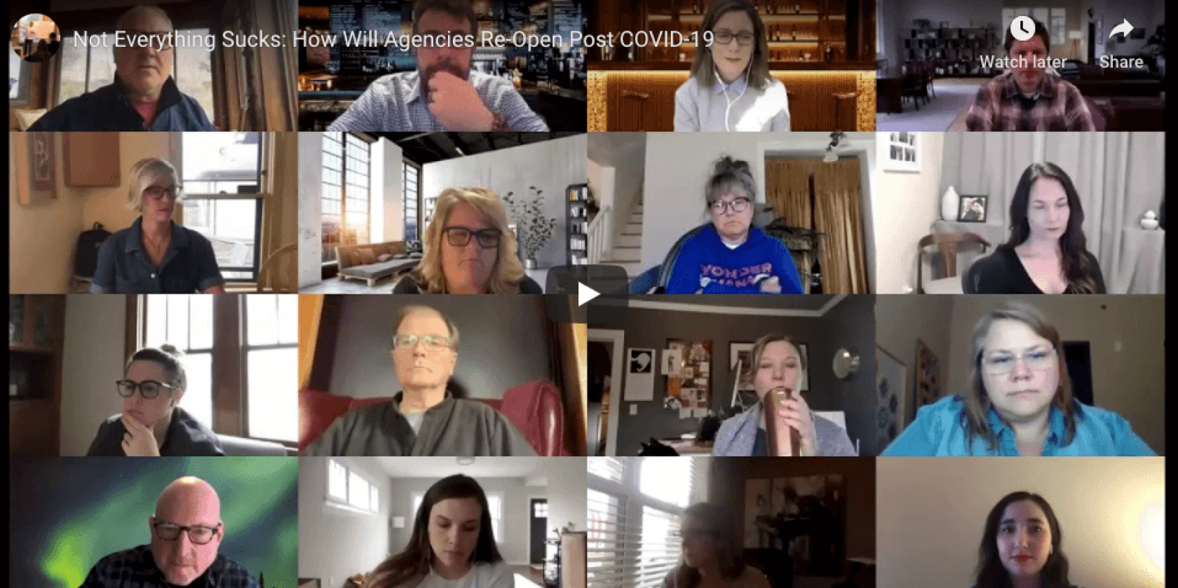 Participants From Agency Virtual Webinar on YouTube