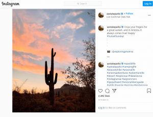 Instagram post about Saguaro cactus