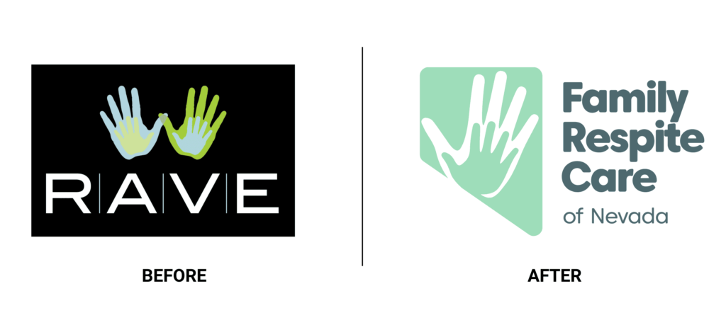 Family Respite Care of Nevada old vs new logo