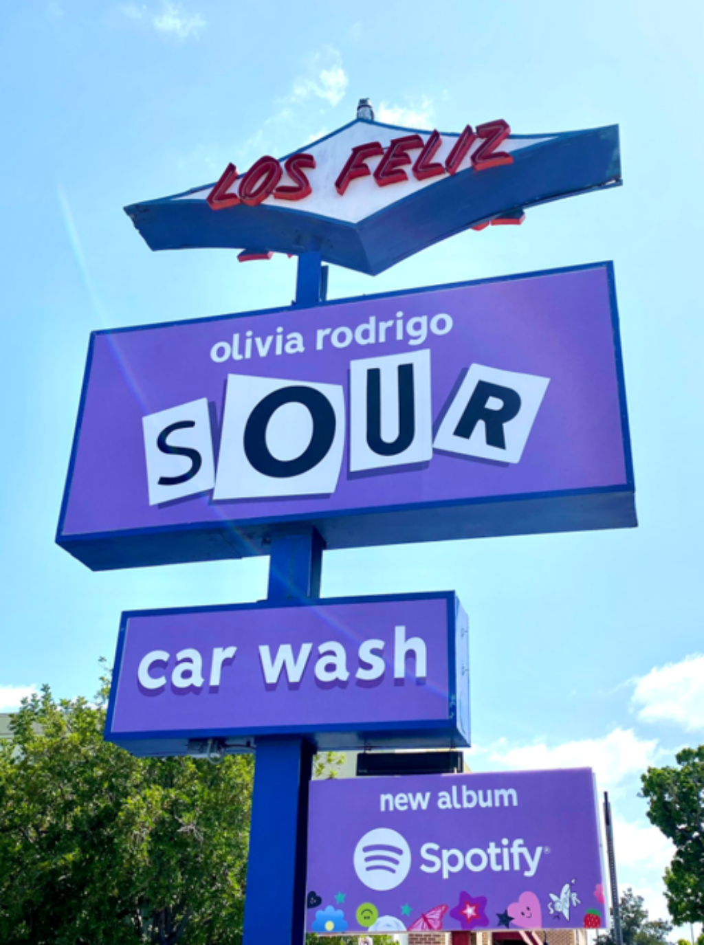 Immersive car wash experience transformed for Olivia Rodrigo's 'Sour' album release, featuring branded elements and interactive design that turned an everyday location into an engaging brand activation