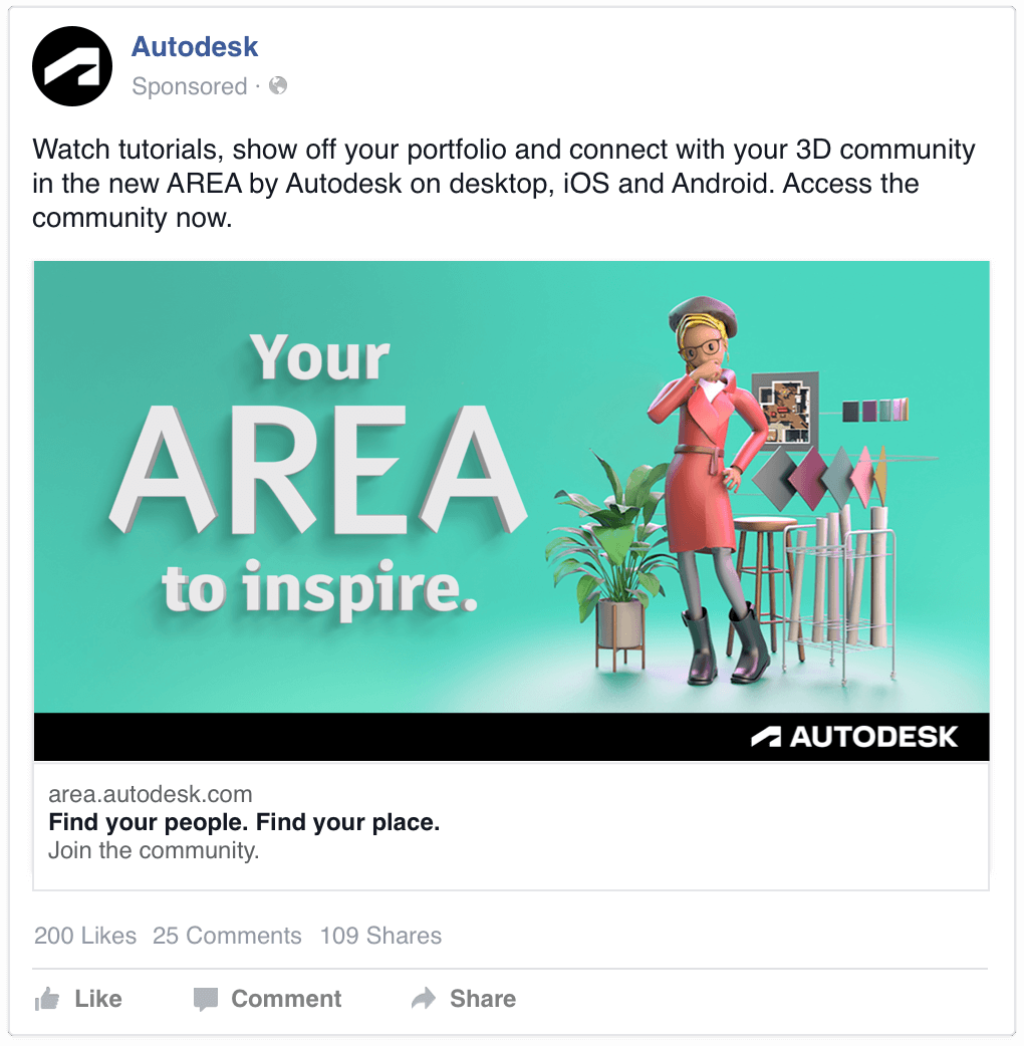 Autodesk Facebook marketing