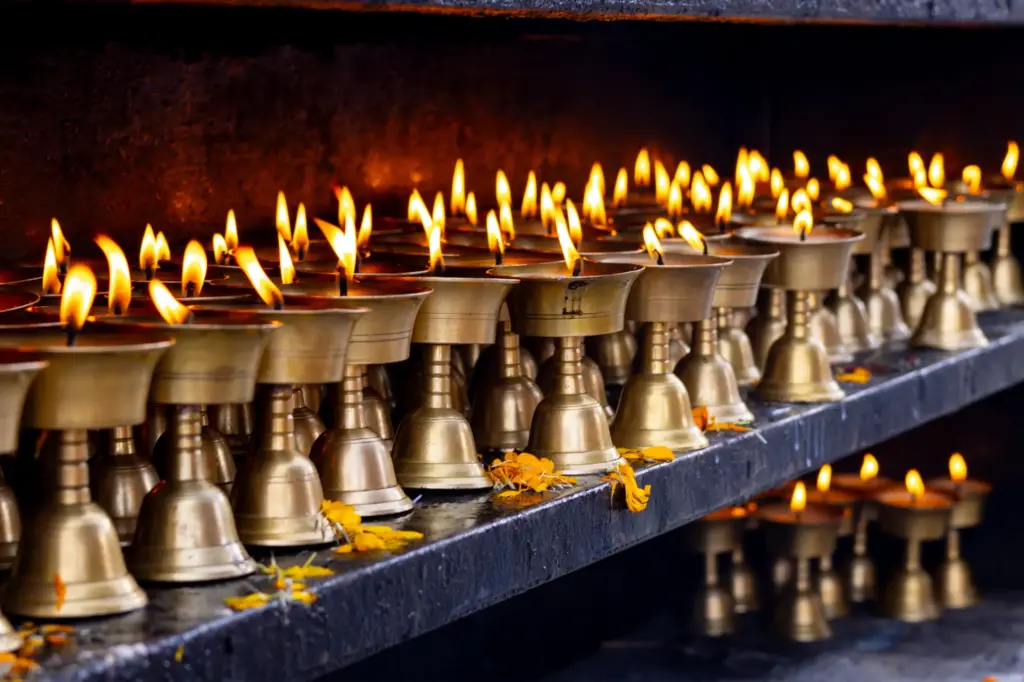 candles in nepal