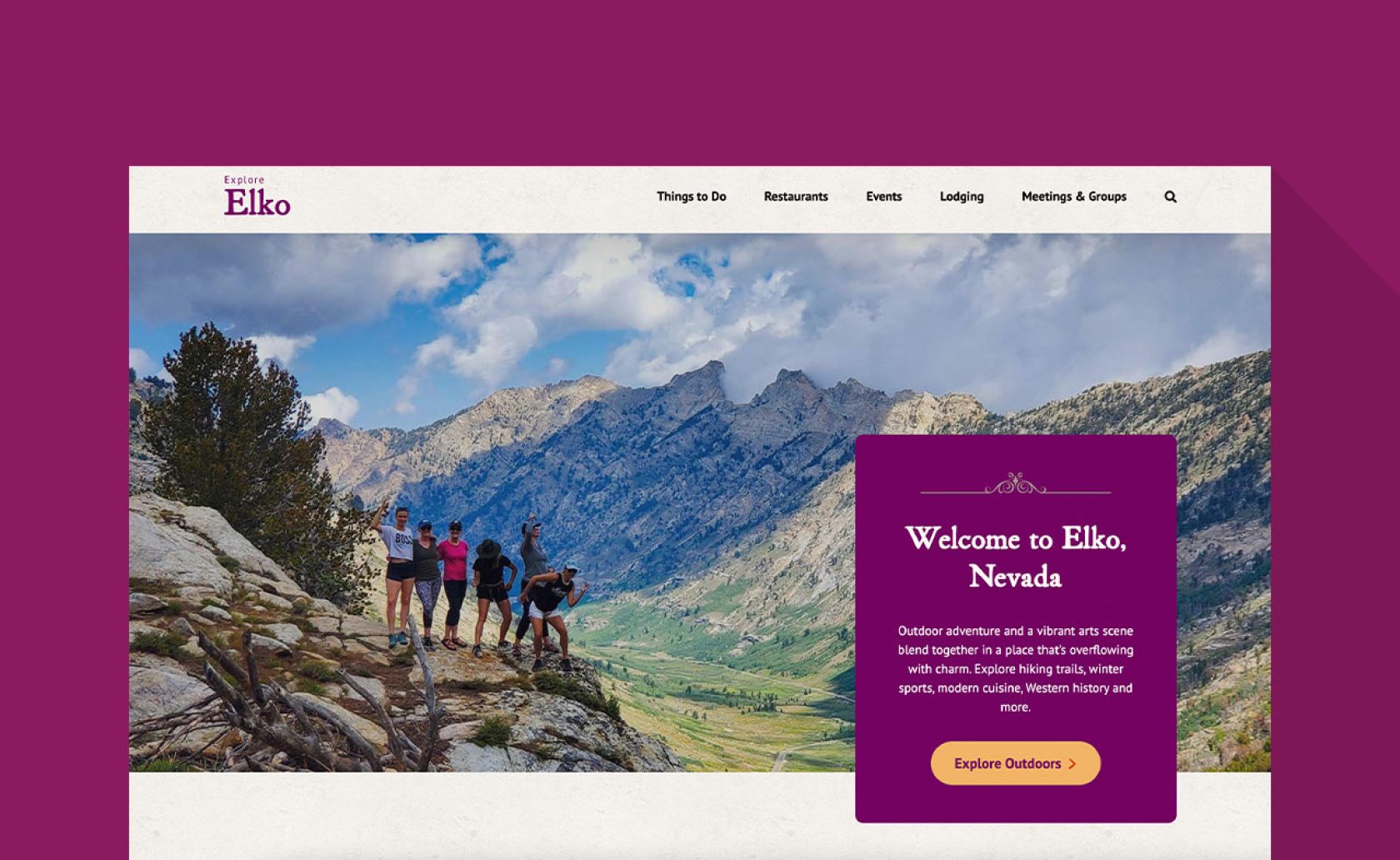 explore elko website design