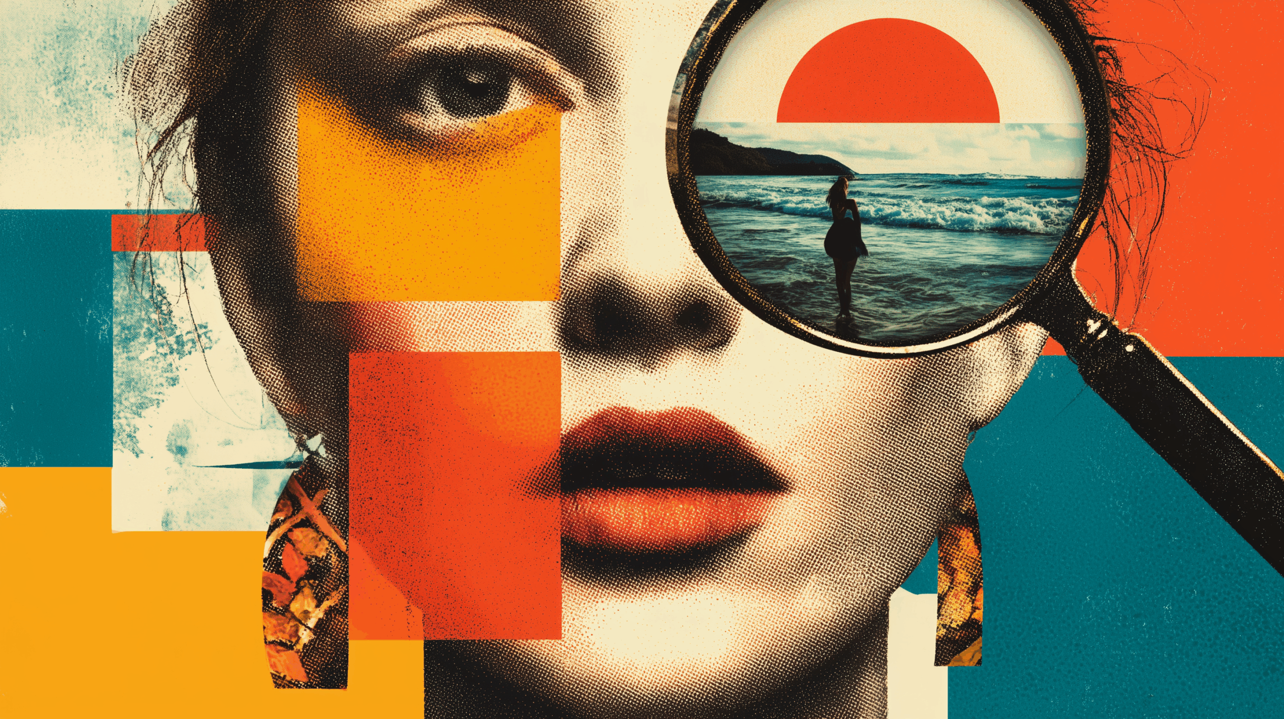 Illustration of a magnifying glass revealing discovery and clarity, symbolizing how the future of search is about trust and brand strategy, not algorithms.